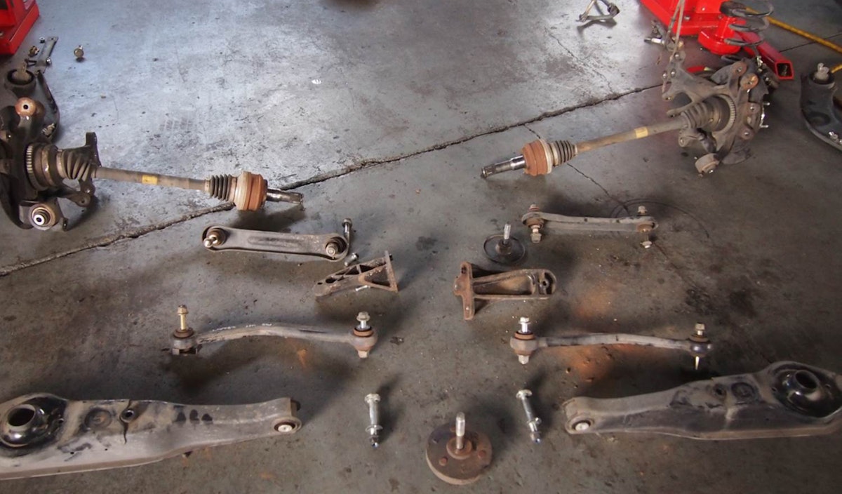 2. rear cradle assembly with arms attached